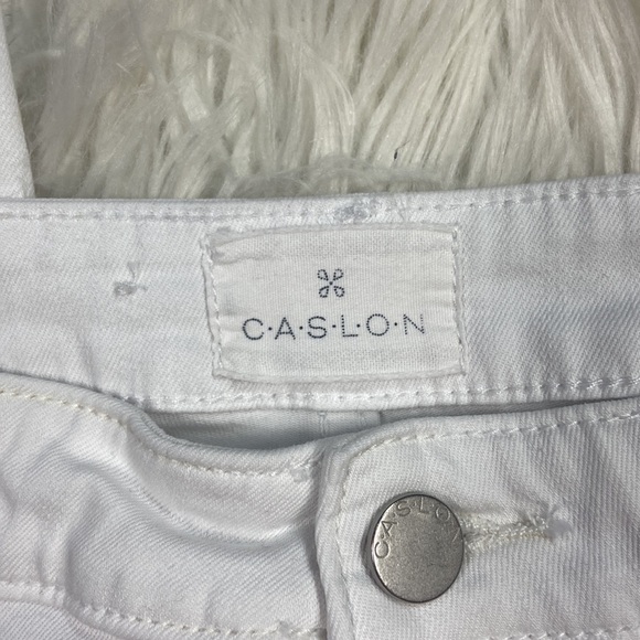 Calson Skinny Ankle White Denim Ripped Jeans - Picture 4 of 11